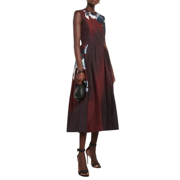 Erdem Floral cotton faille midi dress Size 4 UK, XS US NEW - Picture 11 of 11